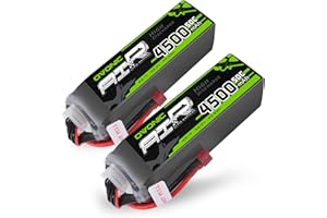OVONIC 6S Lipo Batterie 22.2V 4500mAh 50C avec T-Connecteur pour RC Evader BX Voiture RC Camion RC Truggy RC Avion UAV Drone FPV (2 Packs)