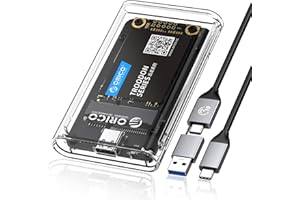 ORICO Boîtier mSATA SSD 5 Gbit/s, [sans Outil] Adaptateur mSATA vers USB 3.0 pour 3050 SSD, avec Câble USB, 2 TB Max-TC10