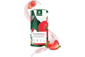 ‎NATURAL MOJO natural mojo fit strawberry (500 g) – vegetarischer Mahlzeitenersatz mit wertvollen Nährstoffen und Superfoods – Fit Shake für bewusste Ernährung mit Erdbeer Geschmack