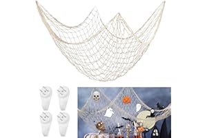 AHLMA 5 sztuk siatek na zdjęcia Fischer dekoracja ścienna dekoracyjna siatka morska dekoracja ścienna nadaje się do wiszących zdjęć lub pamiątek w salonie, sypialni i biurze (białe