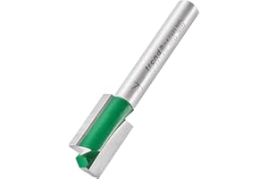 Trend CraftPro Straight Two Flute Router Cutter Bit, 1/4 Inch Shank, 12mm Cut Diameter & 19.1mm Cut Length, Tungsten Carbide Tipped, C019X1/4TC