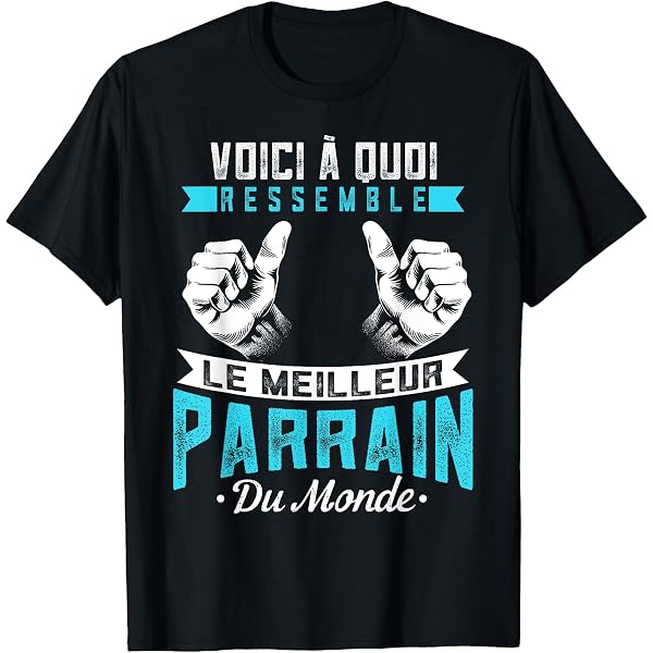 T-shirt Humour "Super Parrain" - Cadeau Original Pour Anniversaire, Noël, Fête Des Pères - Coupe Classique - 3