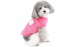 Zunea Jerséis para Perros Pequeños Ropa Invierno Cálido Abrigo Chaqueta Forro Polar Cachorros Suéter Suave Cómoda Suéter Terciopelo Ropa de Navidad para Mascotas Chihuahua Perros Niñas Hot-Rosa S
