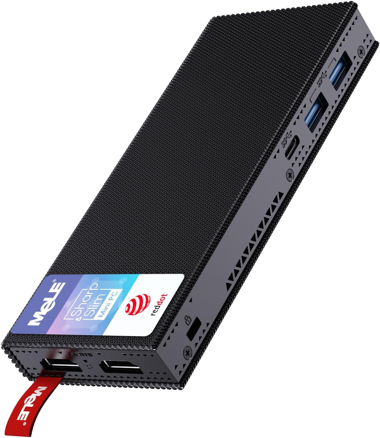 MeLE PCG02 Pro Fanless Stick PC - Reddot Award Winner, N100 8GB 128GB, Dual HDMI, WiFi 5, Gigabit Ethernet, USB-C PD3.0, Ultra-Slim & Compact Micro Desktop for Home, Office, IoT and Industrial