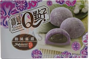 TAIWAN MOCHI Mochis Fourré à l'Ube (Igname ailée) - Taiwan Dessert 210g (6 pièces)