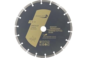 PRODIAMANT Diamentowa tarcza tnąca 230 mm, uniwersalna tarcza tnąca do kamienia, betonu, granitu, muru, cegły, akcesoria szlifierki kątowej