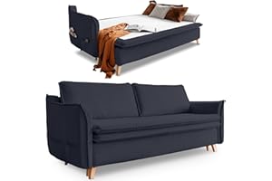 ‎MIUFORM Schlafsofa mit Bettkasten, Schlafsofa Dauerschläfer - Big Sofa mit Schlaffunktion und Bettkasten, Schlafsofa mit Matratze, Sofabett, Schlafcouch mit Bettkasten, Schlafcouch Ausziehbar, Couch Anthrazit