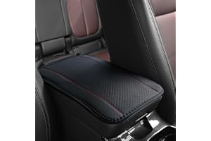deemars Centro de Coche de la Consola Cubierta, 12,6 X 7,48 en la Consola Central Automática, Cuadro de Almacenamiento Armrest Coche, Accesorios Interiores Universales para la Mayoría (Negro+rojo)