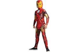 RUBIE'S Avengers Officiel - Déguisement Classique Iron Man Enfant - Taille Enfant au Choix de - Costume Combinaison Rouge avec Masque - Pour Carnaval, Halloween, Idée Cadeau de Noël