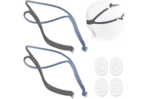 YEASING Replacement Headgear Compatible with P10 Nasal Pillow Adjustable Replacement Headgear Cpap Headgear Strap Replacements Adjustable Elastic Straps with Clips Pack of 2