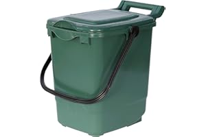ALL-GREEN Large Compost Caddy - Green - for Food Waste Recycling (23 Litre) - 23L Plastic Composting Kerbside Bin