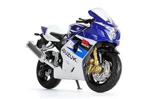 Risopen 1:18 Motorcycle Model compatible for Suzuki GSX-R750 Alloy Diecast Motorcycle Model Toy Mini Moto Gift (Blue)