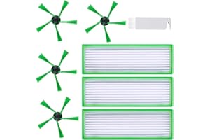 FHzytg 8 Stück Ersatzteile Seitenbürste Zubehör Filter Bürste Ersatzfilter für Vorwerk Kobold VR200 VR300 Saugroboter