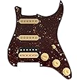Musiclily Pro SE ST-HSS-60SE Pre-wired Standard HSS Pickguard with Alnico 5 Magnet Pickups 5-Way Super Switch for ST Style Electric Guitar, 4ply Tortoise Shell