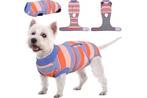 Kuoser Traje de Recuperación para Perros Después de la Cirugía, Camisa Postoperatoria para Mascotas, Protector de Heridas Abdominales para Perros, Traje Quirúrgico Médico para Cachorros, XS-XXL
