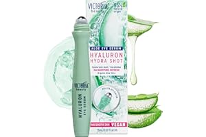 ‎VICTORIA BEAUTY Victoria Beauty Hyaluron Augenserum, Kühlendes Augen Roll-On, Augenroller mit Hyaluronsäure, Ceramiden, Bio Aloe Vera und Niacinamide gegen Falten und Augenringe, Anti Aging Augenpflege, 15ml