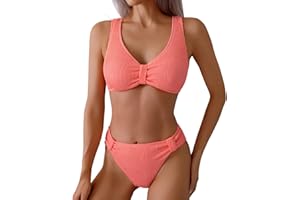 WIFGMJY Bikini Sets for Women UK High Waisted Ladies Swimming Costumes with Skirt Sports Bikini Swimdress 3 Piece Tankini Sets for Women UK Black Swim Skirt Ladies Swimsuits Size 16 Christmas Eve Box