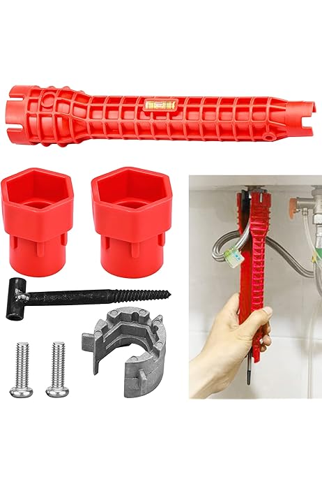 Portachiavi Da Parete Per Chiavi Inglesi - 9 Slot In Plastica Rossa Per Organizzare Attrezzi In Officina - Foto 8