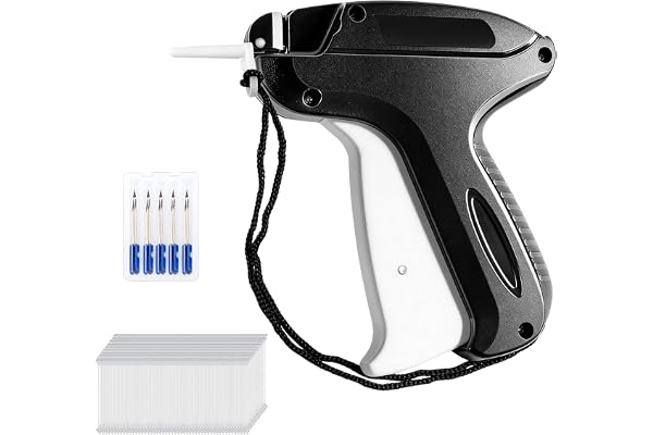 Pistolet Etiquette Textile, ilauke Pistolet à Étiquettes Prix Étiqueteuse Textile Vêtement avec 5 Aiguilles + 2000 Attaches 5cm, Mini Pistolet Étiquetage Kit Complet pour Magasin, Boutique, Détaillant