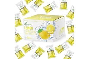 BAMBOEARTH 18 Pack Natural Foaming Hand Soap Tablets - Antibacterial Soft Moisturizing Handwash Tab Refills - 1 Tablet = 9 Oz Liquid Wash Foam Handsoap - Eco-Friendly Softsoap Refill Tabs (Lemon)