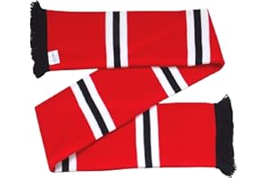 ARENA SCARVES United Supporters Red, White and Black Retro Striped Scarf