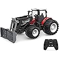 RareFind trove Remote Control Toy Tractor for Kids | 1:24 Scale RC Farm Tractor with Wide Wheels & Front Push Arm | Battery & Remote Included | Red | Gift for Boys & Girls Age 3+ Ages