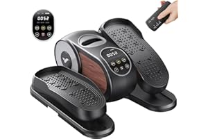 ‎MERACH MERACH Mini Elektrischer Crosstrainer, Untertisch Ellipsentrainer für Zuhause mit Fernbedienung, Display, Rutschfestem Pad, 12 Geschwindigkeiten, Leise & Tragbar Cross Trainer für Senioren, Erwachsene