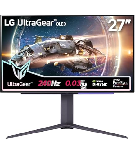 KOORUI 27 pouces OLED Gaming Moniteur, 1440P 240Hz Computer