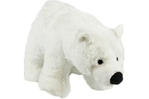 Animal Instincts Snow Mates Perdita Polar Bear, peluche che scricchiola, giocattolo per cani da compagnia, taglia S