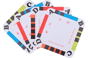 MILISTEN 100 Pz Tessitura Carte Tavoletta di Cartoncino Telaio Tessitura Fatti A Mano Strumenti per il fai da te Inkle Loom Tessitura Forniture
