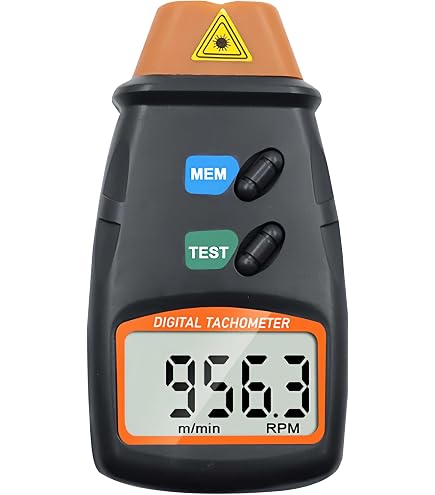 Tachymètre Numérique AT-8 - Mesure RPM Sans Contact (jusqu'à 99 999 Tr/min), Haute Précision, Avec Mémoire
