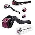 Derma Roller for Skin, Beard Derma Roller for Hair Growth & Care, Facial Roll, Micro needling 0.25mm 0.5mm 1mm 1.5mm, 540 Titanium Micro Needles for Facial, Body & Hair Growth For Men & Women (0.25mm)