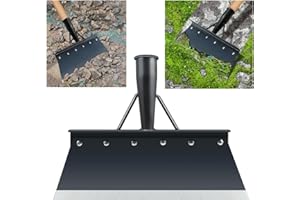 CAKEFLY Pelle de Nettoyage multifonctionnelle Pelle à Neige Grattoir Plat en Acier au Carbone Pelle de Jardin Outil de désherbage Ferme Désherbage Plantation Pelle Mousse Outil de Jardin (26cm)