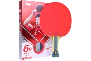 DOUBLE HAPPINESS DHS Ping Pong Table Tennis Paddle,Professional Racket with Carrying Case for Tournament Play (6002-Long Paddle)
