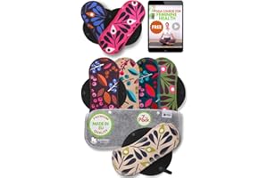 NATISSY Reusable Panty Liners for Women Thin; 7-pack (Small) Organic Cotton Cloth Panty Liners MADE IN EU; Eco Panty Liners Reusable for Teens; Daily Washable Pantyliners for Vaginal Discharge, NOT for Period