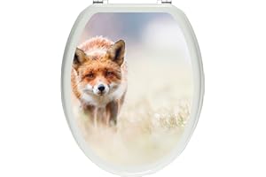 PIXXPRINT pixxp Rint 3D WCS 2597 _ 32 x 40 Schleich Ender Renard comme Matériau Doux Autocollant pour abattant de Toilettes, WC, Klo Couvercle, Brillant, Multicolore, 40 x 32 cm