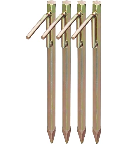 Lot De 2 Piquets XXL En Acier Galvanisé : Solides Pour Tentes Et Bâches
