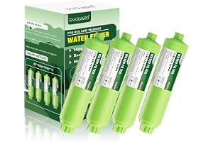 RVGUARD Inline RV Water Filter, NSF Certified, Reduces Odors, Bad Taste, Rust, Chlorine, Ideal for RV and Marine use, 4 Pack