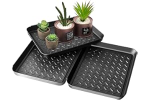 FCQLFYF 3 Stück Schuhabtropfschale,Schuhtablett,Schuhwanne Aus Kunststoff,Abtropfschale Schuhmatte,Für Flur,Schrank,Auto,Schuhwanne Gegen Schmutz