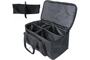ZonQoonz Pak Bag für 4 Stück LED Par, Par Licht Bag Wasserdichtes Tragetasche mit 4 Fächern Verwendet zum Aufbewahren und Tragen von LED Par