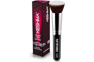Flat Top Kabuki Foundation Brush By KESHIMA - Premium Makeup Brush for Liquid Foundation, Cream, and Powder - Buffing, Blending Brush, Face Brush