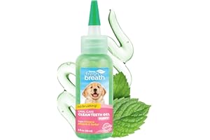 TropiClean Fresh Breath No Brushing Clean Teeth Dental & Oral Care Gel für Welpen, 59ml, hergestellt in den USA