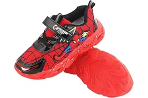 Jasmeko Baskets Lumineuses pour Enfants Garçons, Chaussures de Sport Course Dessin Animé Lumineux LED Basquet Sneaker