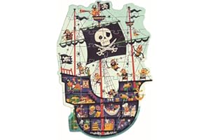 DJECO- P. Gigante El Barco Pirata P. Géant Le Bateau Pirate (37129), Multicolore