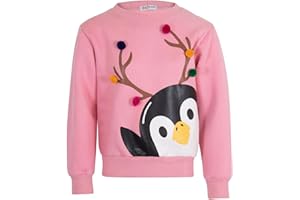 A2Z 4 Kids Niñas Niños Navidad Jumper Sudadera Pingüino Estampado Regalo Para Niños Niñas Niños Unisex Nuevo Edad 2-13 Años