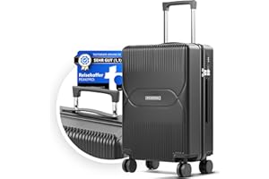 PEAKPRO. Handgepäck Koffer Trolley - stabile Suitcase Carry on Luggage mit 360° Rollen | Koffer klein leicht mit Zahlenschloss | Hartschalenkoffer Kabinentrolley 55x40x23cm