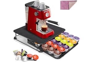 HEVOL Porte-Capsules de Café,Organiseur de Capsules pour Dolce Gusto,36 Capsules, Tiroir à Capsules pour le Rangement avec Pieds Antidérapants, Boîte de Rangement pour le Café dans la Cuisine (Noir)