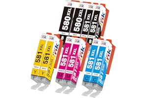 ST@R INK Starink CLI 581 PGI 580 XXL kartridże do drukarek Canon 580 581 Multipack PGI-580 CLI-581 do Canon Pixma TR8550, TS705, TS6350, TS6250, TS6150, TS8250, TS8150, TS9550, TS9550 6351 TS6151 TS6251 TR8500