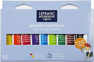 Lefranc Bourgeois Gouache Couleur Primaire Boite Carton Pegbordable 10 Tubes de 10ml