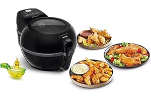 ‎TEFAL Tefal ActiFry Extra Heißluftfritteuse, AirFryer mit Rührarm, kein Schütteln, 1550 W, 1,2 kg für 6 Personen, High Speed Airflow, Timer, ‎energiesparend, gesunde Fritteuse ohne Öl, Schwarz, FZ7228